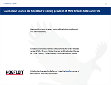 Tablet Screenshot of caledoniancranes.co.uk